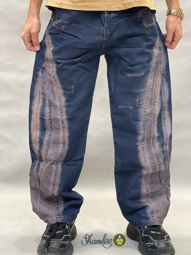 شلوار لی بالنی طرحدار کاستون در ارزان ترین فروشگاه لباس مردانه در مشهد شاملومن