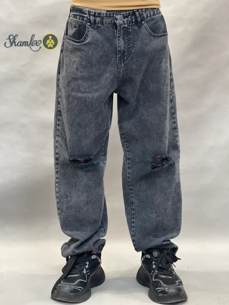 شلوار لی طرحدار کاستوم در ارزان ترین فروشگاه لباس مردانه در مشهد شاملومن