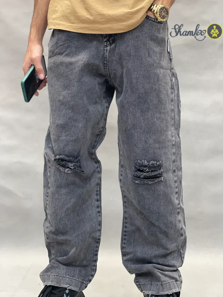 شلوار لی طرحدار کاستوم در ارزان ترین فروشگاه لباس مردانه در مشهد شاملومن