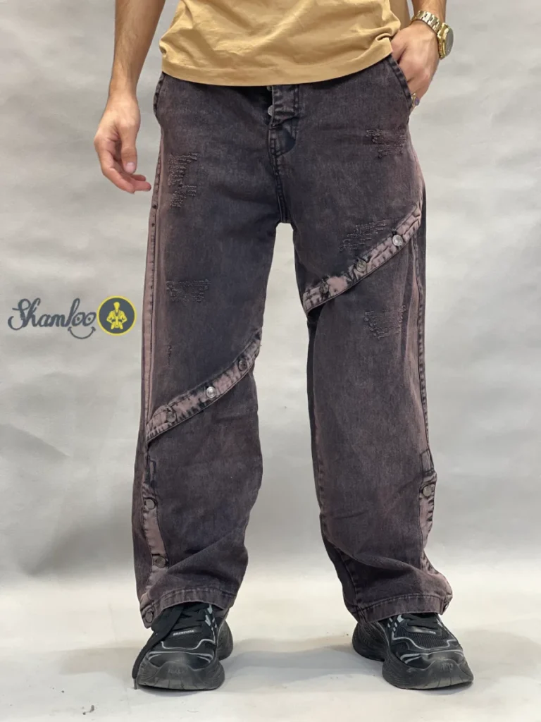 شلوار لی طرحدار کاستوم در ارزان ترین فروشگاه لباس مردانه در مشهد شاملومن