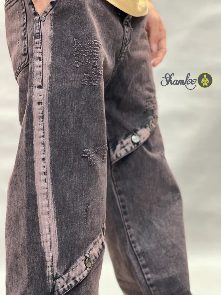 شلوار لی طرحدار کاستوم در ارزان ترین فروشگاه لباس مردانه در مشهد شاملومن